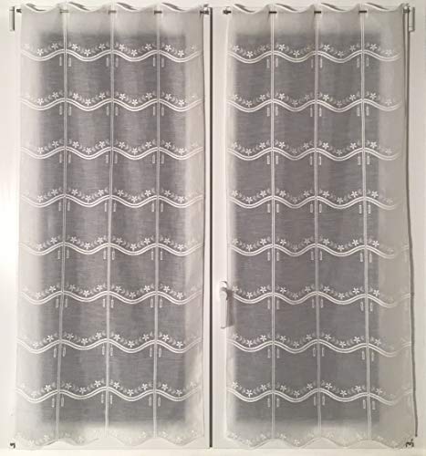 mauro Visillo para Ventana y Puerta-Visillo Panel Ancho 45/60/80 cm- (80x211 cm)