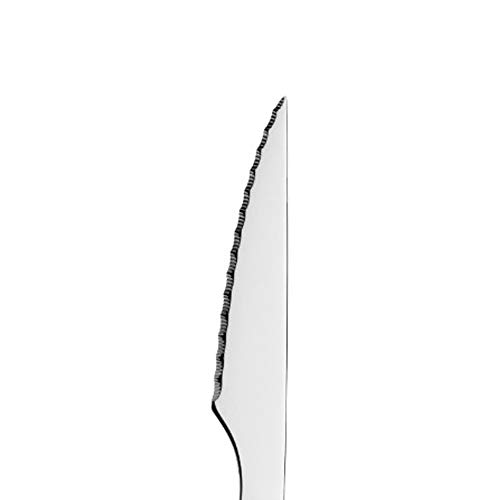 Menax - Cuchillo de Carne - Acero Inoxidable - Set de 12 - Hecho en Italia