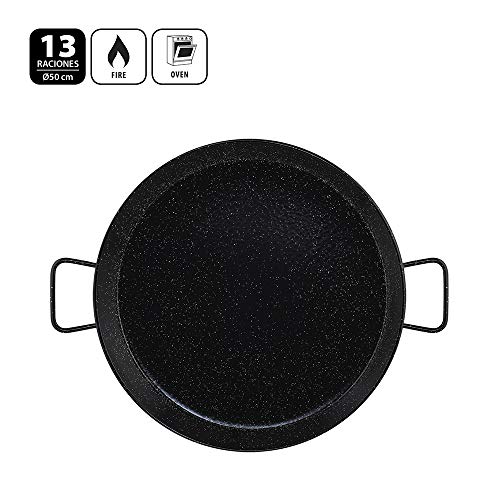 Metaltex - Paellera Acero Esmaltado 13 Raciones 50 cm