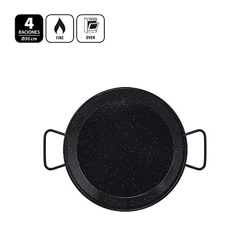 Metaltex - Paellera Acero Esmaltado 4 Raciones 30 cm