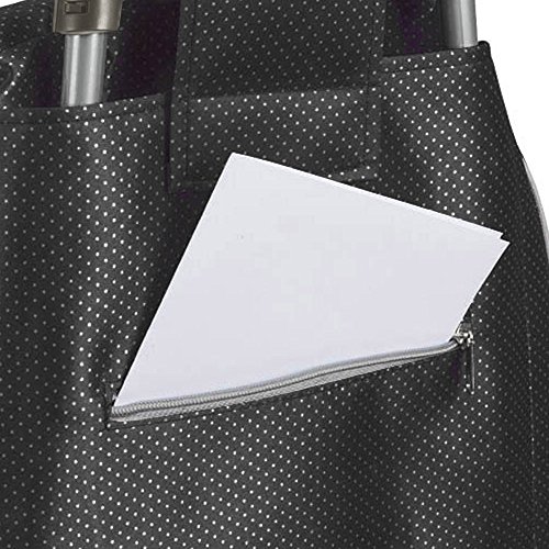 Metaltex Trillium - Carro de Compra con 4 ruedas, Negro, 50 Litros