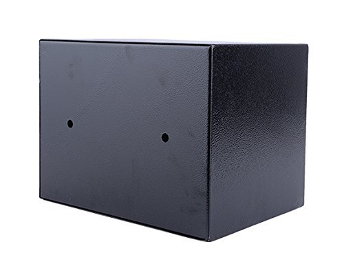 Meykey Caja Fuerte Pequeña Caja Seguridad 230X170X170 mm, Negro