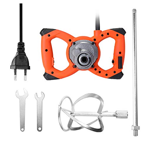 Mezclador de mortero 220V 2300W,mezcladora de mortero pintura agitador de pintura batidor de cemento con 6 velocidades 50Hz, 980r/min