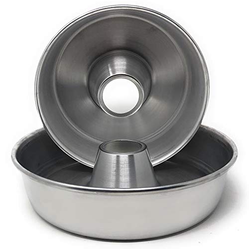 MGE - Bizcochera - Molde Savarín - Aluminio - Set de 2 Medidas - Diámetros 24 y 28 cm - Hecho en España