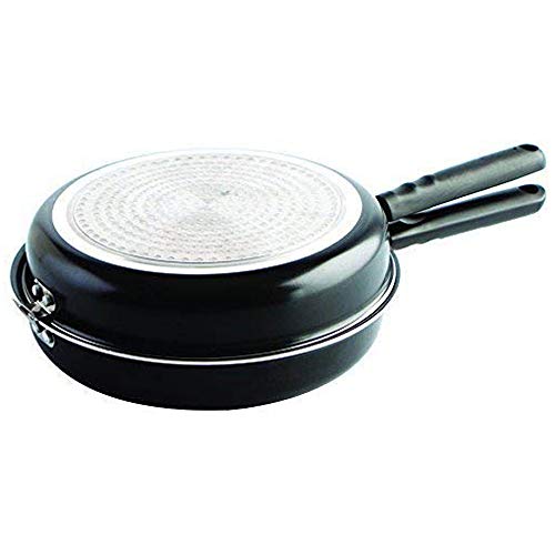 MGE World - Doble Sartén Voltea Tortillas - Vitro-Inducción - Diámetro 24 cm - Negra
