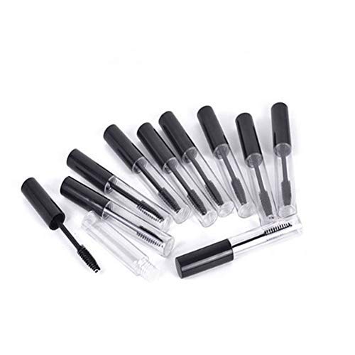 mi ji Belleza Uno de 10 ml viales vacíos pestañas rimel Tubo Tubo Botella DIY del envase del rimel cepillo de pestañas Varita Botella Negro 1pcs