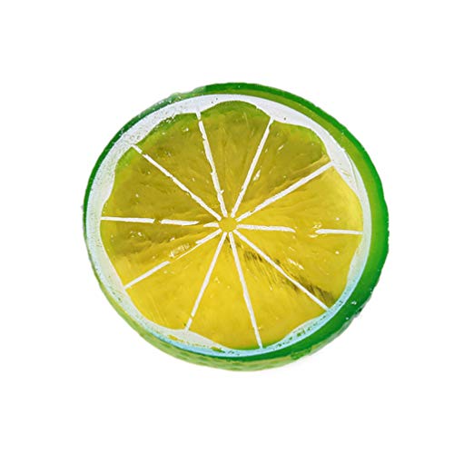Milisten 10 Piezas de limas de limón Artificiales Falsas realistas rebanadas de Fruta de simulación Realista para la decoración de la Fiesta de cócteles de la Barra de la casa | Verde