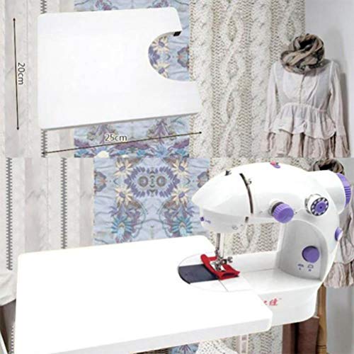 MILISTEN Máquina de Coser Mesa de Extensión Herramienta de Coser Doméstica Extensión Accesorios (Blanco 25X20cm)