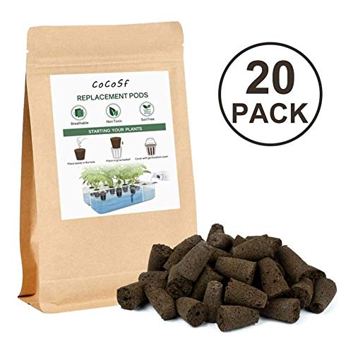 Minear Cultivo de esponjas Arrancador de Semillas Vainas de esponjas Reemplazos Crecimiento de la raíz Tapones de esponjas para el Cultivo hidropónico de Semillas de jardín Interior