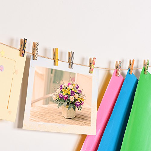 Mini Colores Natural Pinza de Madera Foto Papel Pinza, 100 Piezas