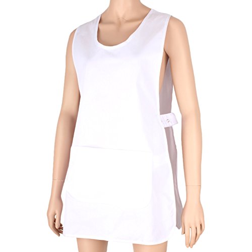 MISEMIYA - Delantal Impermeable Uniforme ESTÉTICA Laboral Limpieza CLINICA Hospital Veterinaria SANIDAD Médico Enfermera - Ref.868 - M, Delantal Limpieza 868-2 Blanco