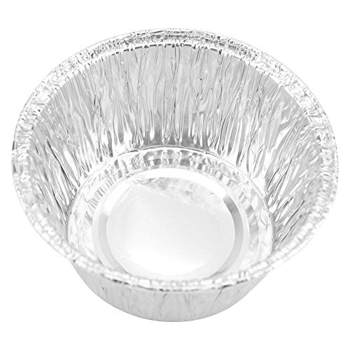Molde de aluminio desechable para huevos, para huevera, con soporte inferior de aluminio, para pudín, pastel, huevo, forma maravillosa, no se reutiliza y no se limpia