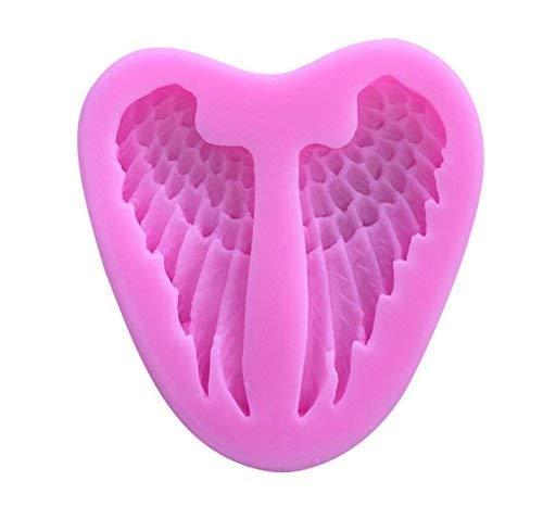 Molde de silicona con forma de alas de ángel, 3 unidades, para decoración de cupcakes