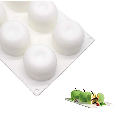 Molde de Silicona para Magdalenas, Postres y Fondant, Chocolate, Gelatina, Cubitos de Hielo, Repostería, Bizcocho, Pudín, Pastel, sin BPA (Forma de Manzana)