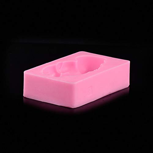Molde gigante de silicona para bebé que duerme para decoración de tartas fondant Cake Mold Hornear DIY Herramientas (rosa)