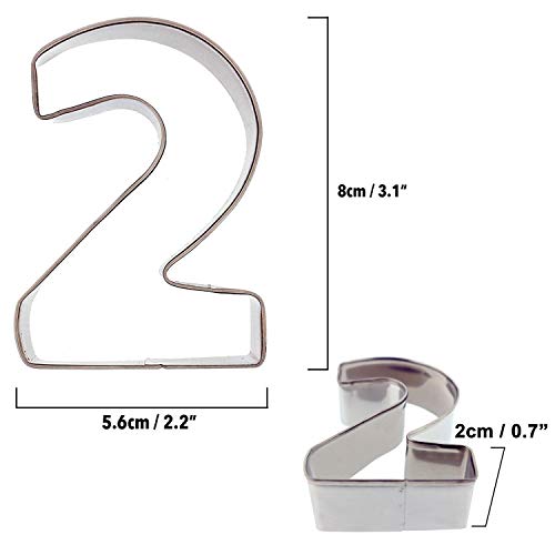 Moldes Galletas Números Grandes Metal Hornear Pastel Decorar Glaseado Cortador Fondant 0-9 por Kurtzy