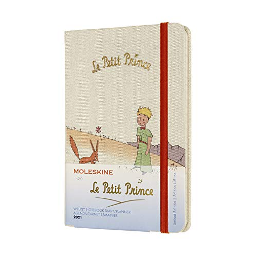 Moleskine - Agenda Semanal Edición Limitada El Principito, Tema El Zorro, Agenda Semanal 2020/2021 de 12 Meses, una Semana por Página, Tapa Dura, Tamaño de Bolsillo de 9 x 14 cm, 144 Páginas
