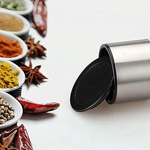Molinillo de sal y pimienta, coctelera eléctrica de pimienta con hoja de molienda de cerámica y funciona con pilas, molino de pimienta de acero inoxidable y molino de sal con luz LED, 9 ''*2 ''