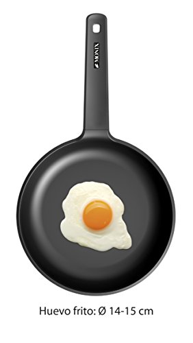 Monix Copper - Sartén 28 cm de aluminio forjado con antiadherente con partículas de titanio, aptas para todo tipo de cocinas, incluso inducción, color cobre