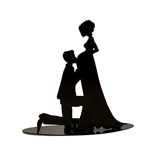 Mopec Figura de Novia Embarazada, Metal, Negro, 7x19x18 cm
