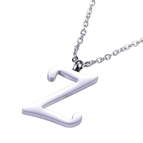 Morella Collar de Plata y Acero Inoxidable con Colgante Letra Z