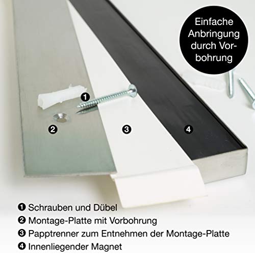 Moritz & Moritz Barra Magnetica para Cuchillos 40 cm - Cuchillero Magnetico - Universal - Acero Inoxidable Cuchillero Magnetico - para Herramientas Otros Utensilios y Organizacion