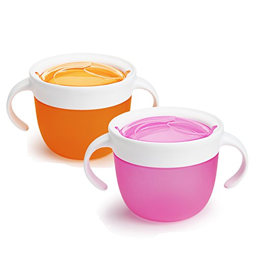 Munchkin recipiente de Snack, naranja/ rosa, pack de 2
