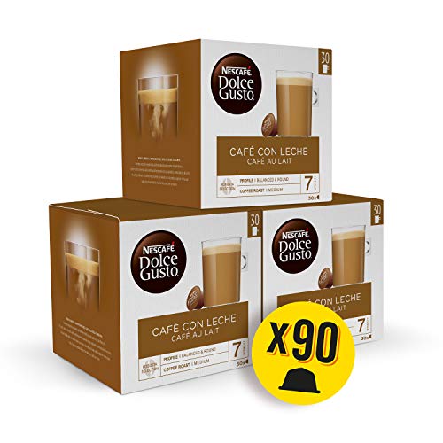 Nescafé DOLCE GUSTO Magnum CAFÉ CON LECHE - Cápsulas de Café - 3 x 30 - 90 Cápsulas