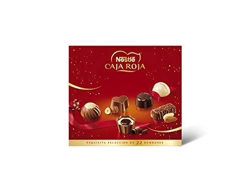 NESTLÉ CAJA ROJA Bombones de Chocolate - Estuche de bombones 200 g