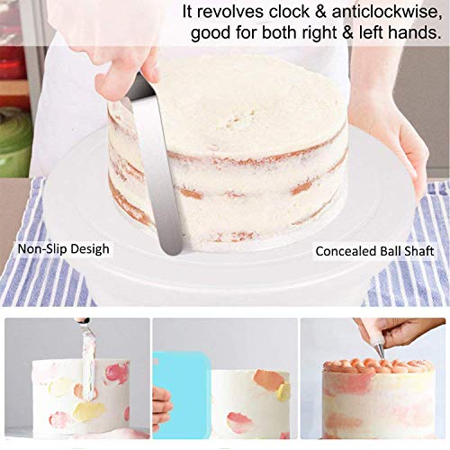 NEXGADGET 102PCS Kit Boquillas para Manga Pastelera, con Boquillas de Acero Inoxidable, Plato Giratorio de Pastel, Espátula para Tartas, etc, Pasteles para Hornear Juego de Decoración para Cupcakes