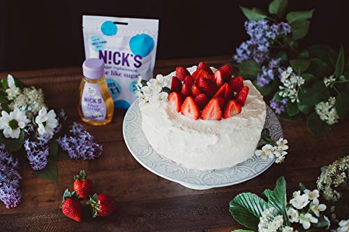 NICKS Fiber Syrup, jarabe de fibra, edulcorante alternativo de azúcar, sin azúcar añadido 300 g (natural)