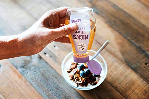 NICKS Fiber Syrup, jarabe de fibra, edulcorante alternativo de azúcar, sin azúcar añadido 300 g (natural)
