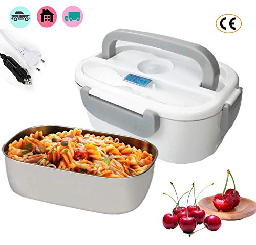 Nifogo Fiambrera Eléctrica Calentador de Comida Electrico 2 en 1 para Coche/Camión y Trabajo 220V & 12V Pefecto para el Hogar,Camping y Oficina