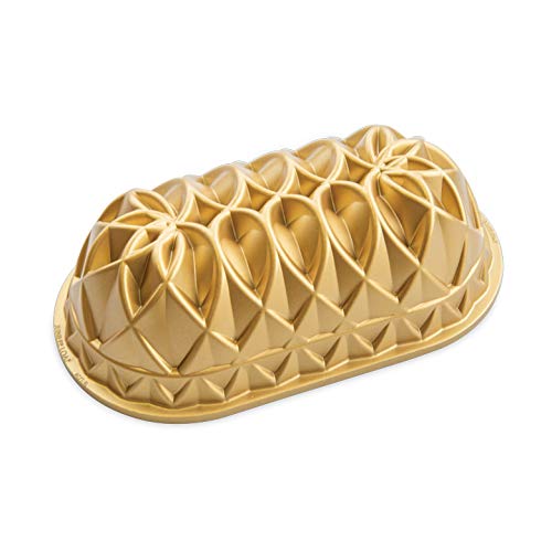 Nordic Ware 82677 Jubilee Molde para pan fundido, aluminio, dorado