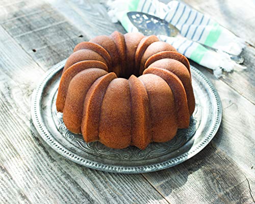 NordicWare 50077 Anniversary Bundt Pan, aluminio fundido
