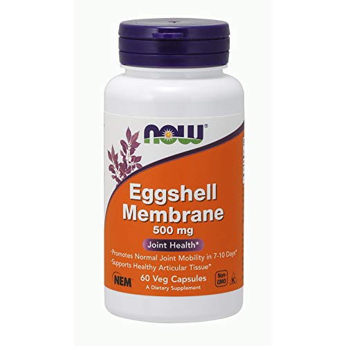 Now Foods Membrana De Cáscara De Huevo, 500 Mg 60 Unidades 75 g