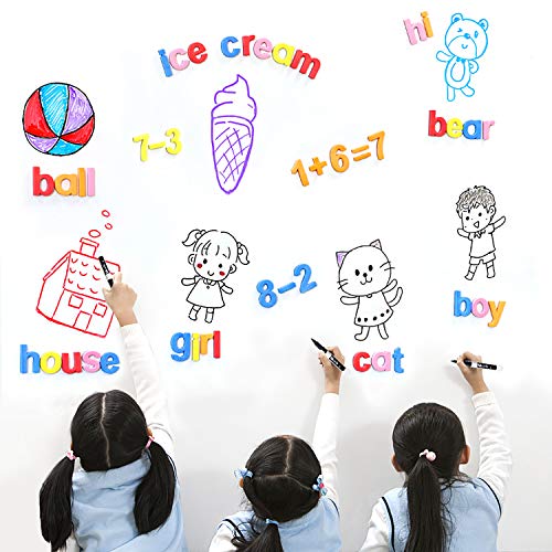Números Magnéticos Imanes Letras Alfabeto Imanes Juguetes Magnéticos Incluye Mayúsculas, Minúsculas y Símbolos Matemáticos para Niños 78 Piezas