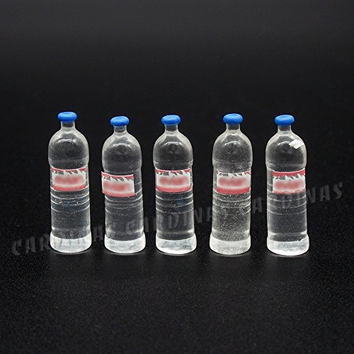 Odoria 1/12 Miniatura 5PZ Botella de Agua Bebidas Cocina Accesorio para Casa de Muñecas