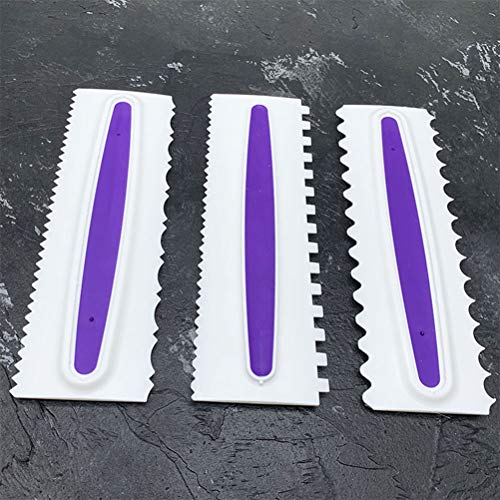 OFNMY 3pcs Raspador para Tartas de Pasteles para Decoración de Bordes, Herramienta de Bricolaje, Espátulas de Crema y Azúcar
