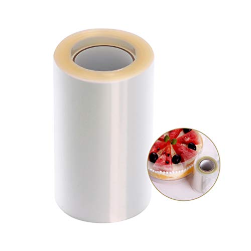 OFNMY Transparente Rollo de Pasteleria Acetato para Decoración de Pasteles,Repostería,Chocolate Mousse,etc (10m*10cm)