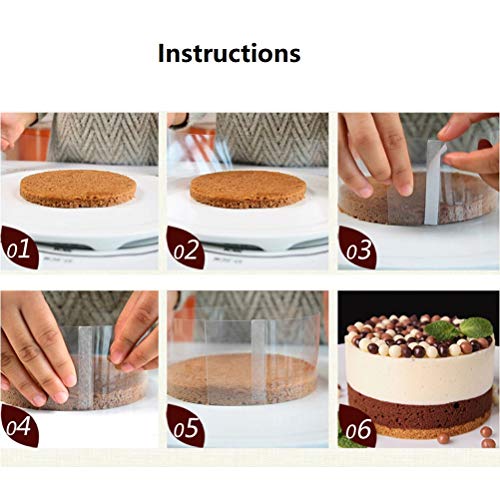 OFNMY Transparente Rollo de Pasteleria Acetato para Decoración de Pasteles,Repostería,Chocolate Mousse,etc (10m*10cm)