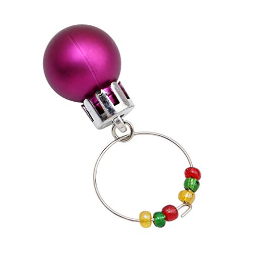 Ogquaton 6 Piezas Coloridas Bolas de Navidad Copa de Vino encantos Marcador Etiquetas Set Bar Mesa Fiesta Decoración navideña Durable y útil