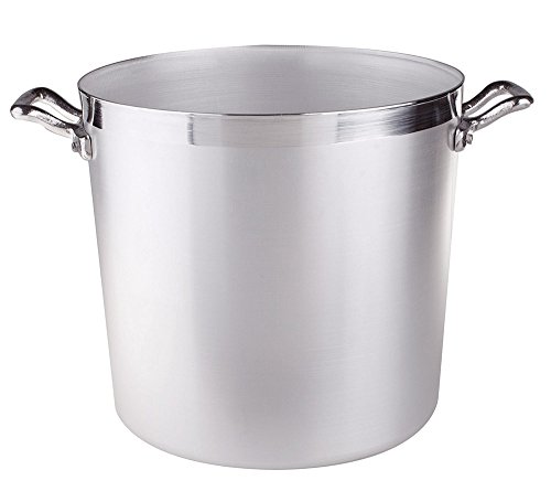 Ollas Agnelli cilíndricos Pot, Aluminio BLTF, con 2 manijas de Acero Inoxidable, 35 litros, Plata