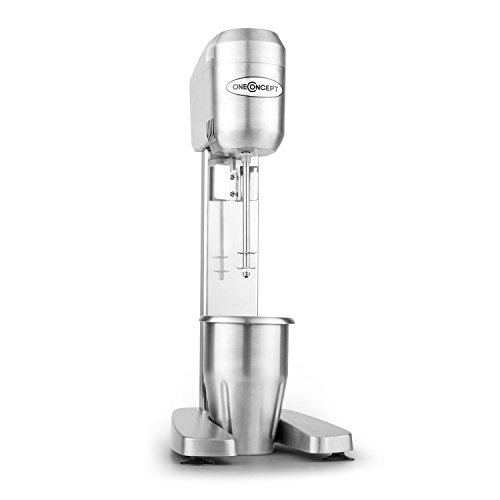 oneConcept DM-B - Bar-Mixer, Mezclador de bebidas, Mini-vaso mezclador, Batidos, Potencia 400 W, Hasta 16.000 rpm, 650 ml de capacidad, Vaso de acero inoxidable, Plateado