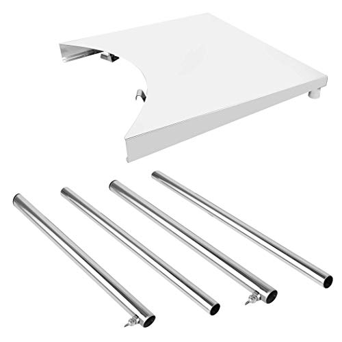 Onlyfire Mesa Auxiliar para Barbacoa, Mesa de Trabajo de Acero Inoxidable para Todas Las Parrillas Weber de 18", 22", 26"y Otras Parrillas de carbón de tamaño Similar