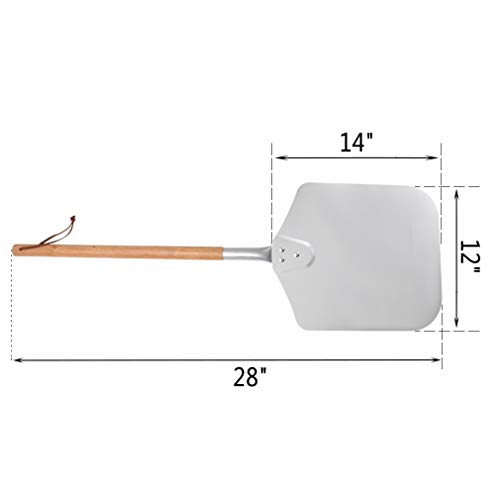 Onlyfire Pala de Pizza, los 30.5 cm x 35.6 cm para la Pizza Hecha a Mano de la hornada, 71,1 cm guardapolvo