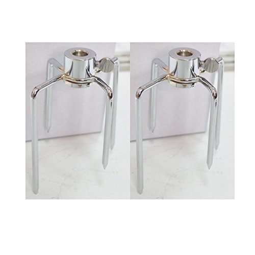 onlyfire pesado Duty agujas de carne para la barbacoa pincho para fijar con tornillo de bloqueo, para diámetro de brochetas para parrilla: aprox. 1 de 10 mm, 2 unidades)