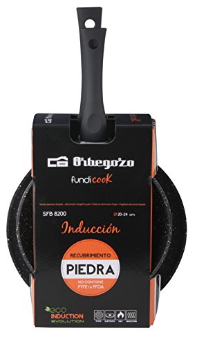 Orbegozo Set de 2 sartenes de Aluminio Forjado, 20 y 24 cm, Negro