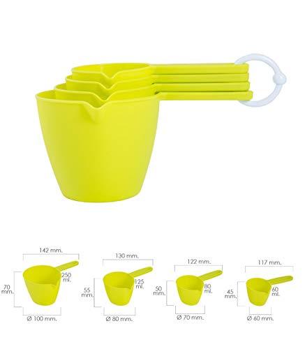 Oryx 5071105 Set 4 Cacitos / Vasos Medidores 60 / 80 / 125 / 250 ml.