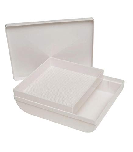 ORYX 5150700 Harinador Cernedero de Plástico con Tapa, Blanco